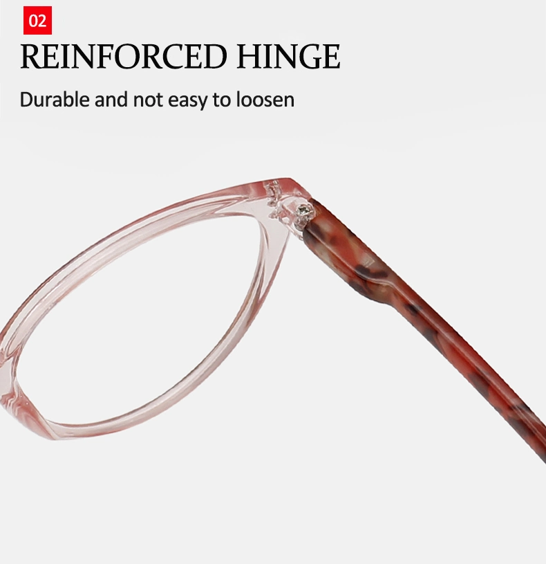 Recycled Rpctg Material Reading Glasses Fashion Cat Eye Design Reading Glasses High-Quality AC Lenses Spring Hinge Reading Glasses