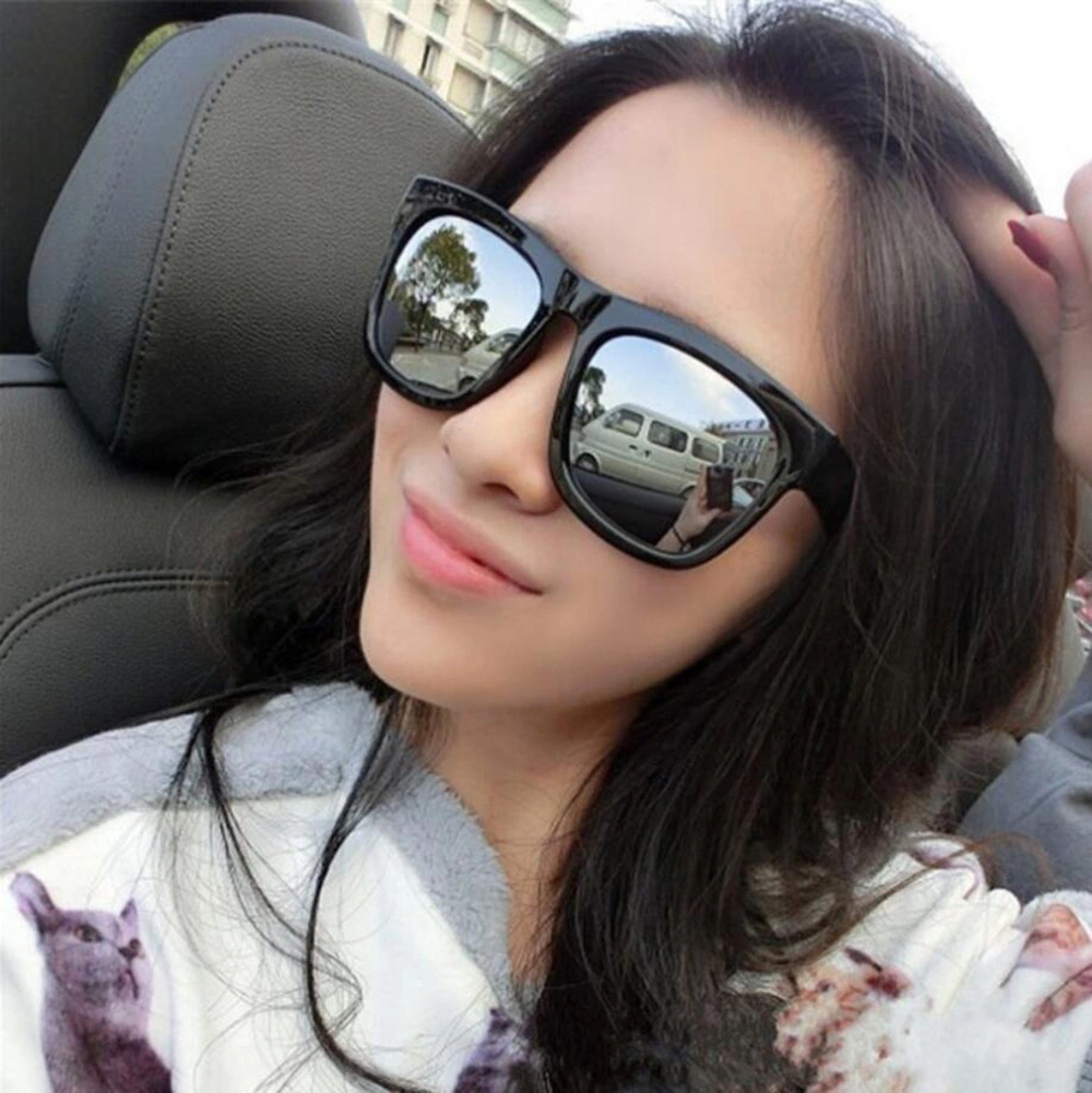 Polarized Sunglasses for Men and Women Black Frame Sun Glasses Mirror Lens Wyz12955