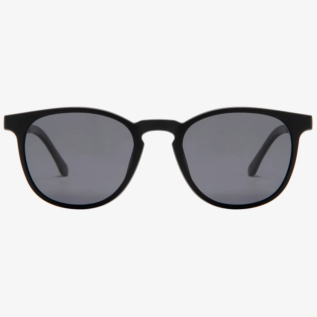 Retro Round Shape Clip on PC Polarized Lense Sun Glasses for Men and Women High Quality Sunglasses