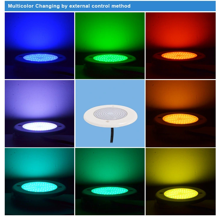 Casing Pipe PC 35W RGB Resin Filled DC12V External / WiFi Control 4 Wires Connection LED Pool Light Surface Mounted LED Swimming Pool Light