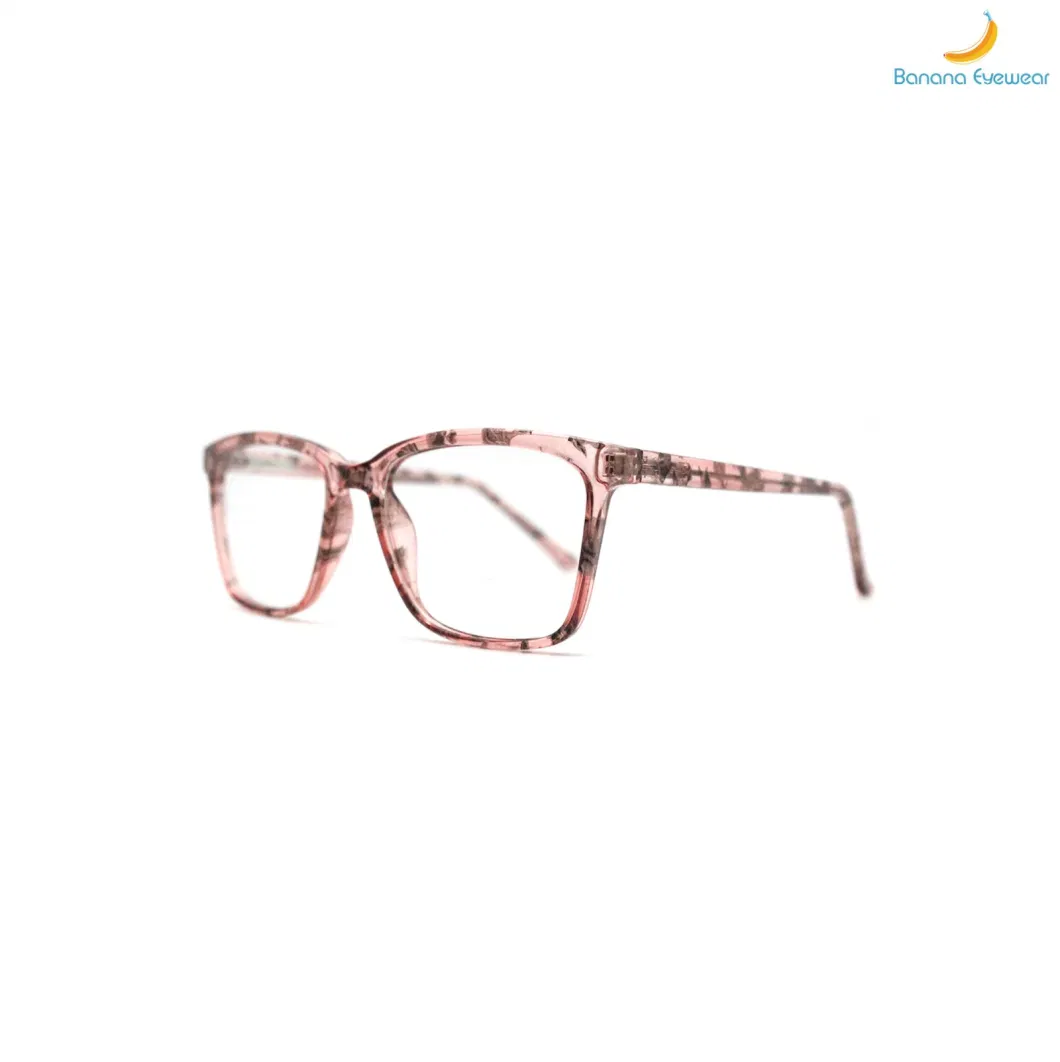 Fashionable Women Rectangle Full Rim Injection Eyeglasses Optical Frame