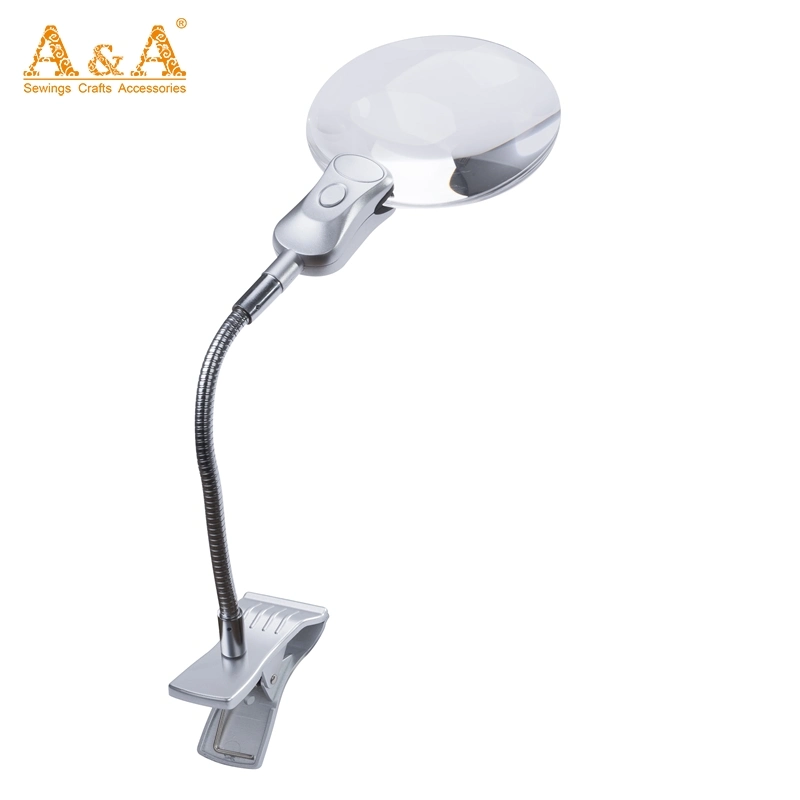 Magnifying Lamp, 10X 5X Desktop Magnifying Glasses with Light and Stand Hands Free LED Magnifying Glass 360&deg; Flexible Magnifier Lamp for Crafts, Reading