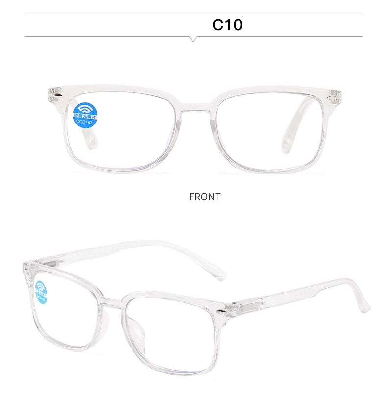 New Retro Anti-Blue Reading Glasses for Men and Women Square Frame Europe and The United States PC High-Definition Reading Glasses for The Elderly Reading Glass