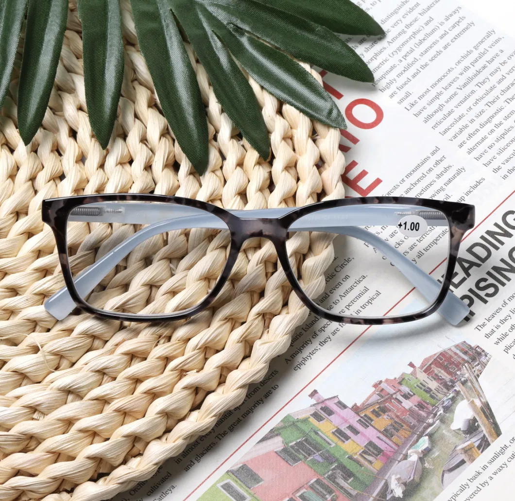 Special Painting Demi Square Frame Reading Glasses Wholesale Comfortable Spring Hinge Eyewear