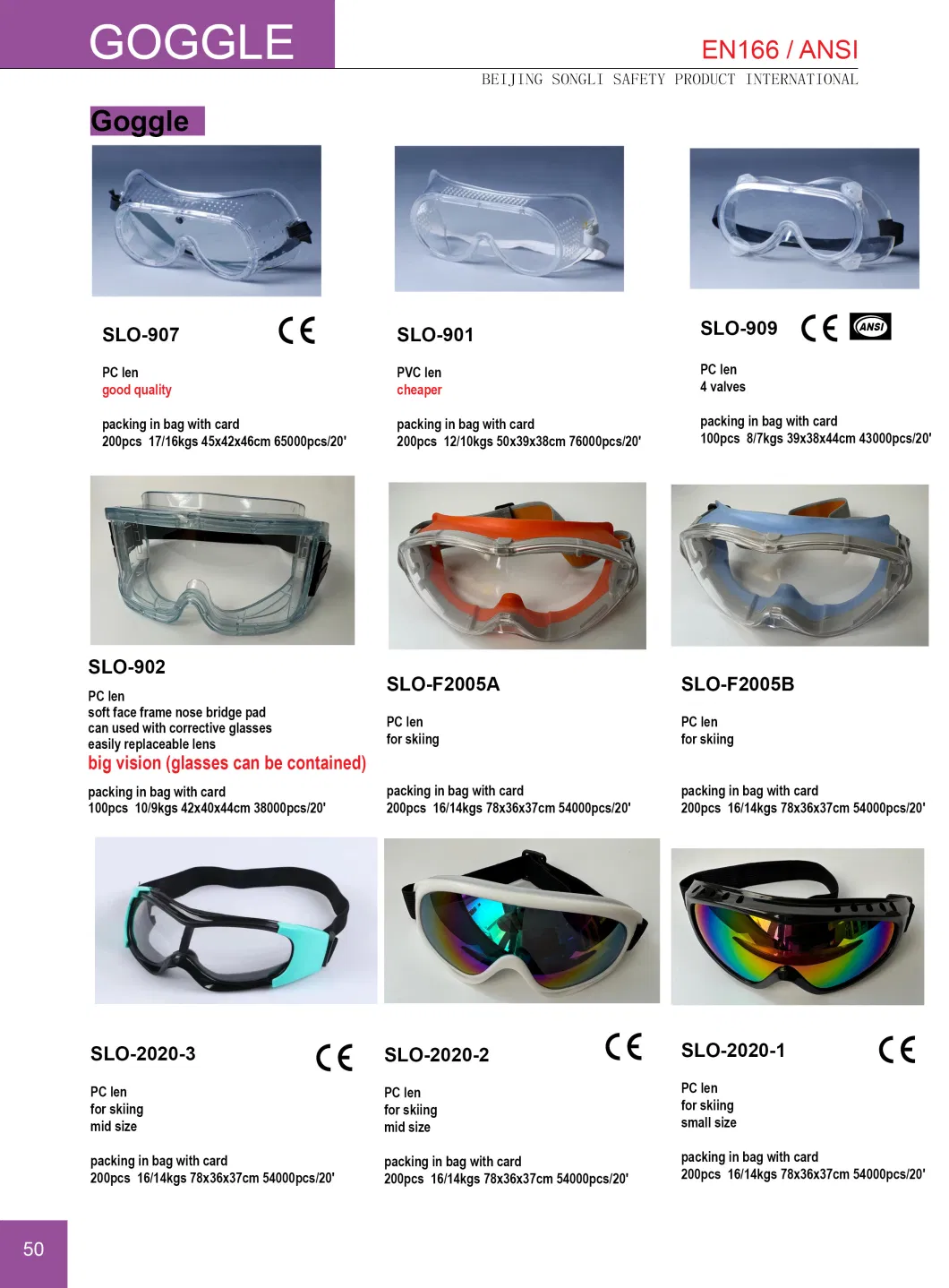 Slo-Y691b Eye Protection Protective Eye Wear Goggle Spectacles Safety Glasses