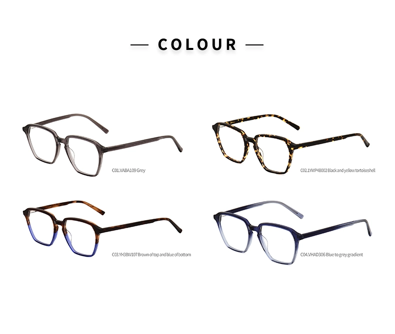 2022 China Acetate Prescription Eyewear Eyeglasses Plastic Optical Eye Glasses Spectacle Frames for Men