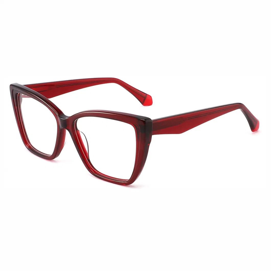 Wholesale Oversized Acetate Spectacle Crystal Vision Eyewear Unisex Optical Frame