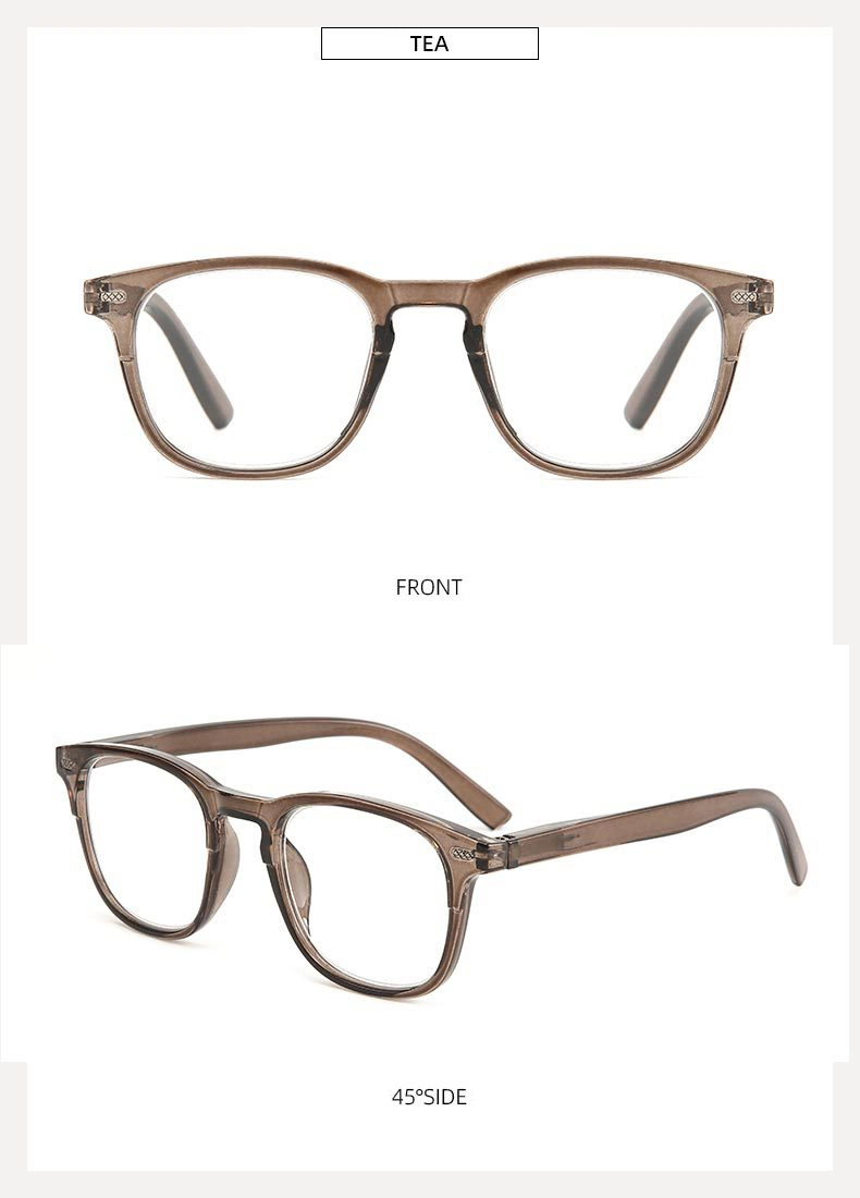 New Popular PC Large Frames Spring Leg Vintage Riveted Eyewear Fashion Designer Custom Logo Women Men Reading Glasses