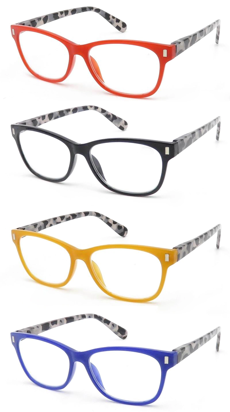 Fashion Plastic Square Full Frame Glass Mens Reading Glasses