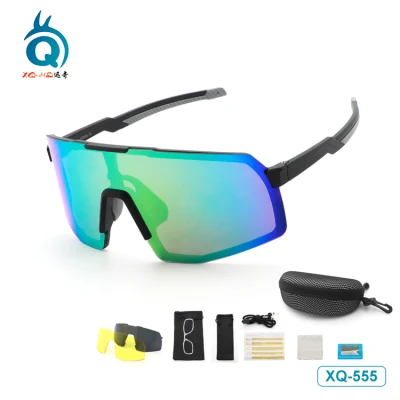 Marke UV400 Polarized Nachtsichtlinse Fahrrad Sonnenbrille Set