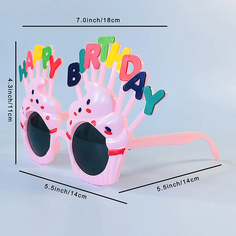 Sweet Cream Birthday Cake Glasses Festival Happy Birthday Party Gift Promotional Toys Novel Sunglasses for Kids and Adults