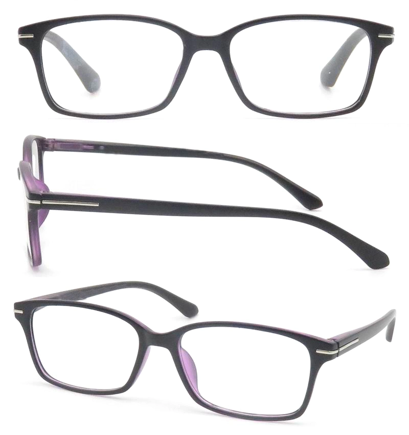 2018 Classic Reading Glasses with Metal Decoration and Spring Hinge