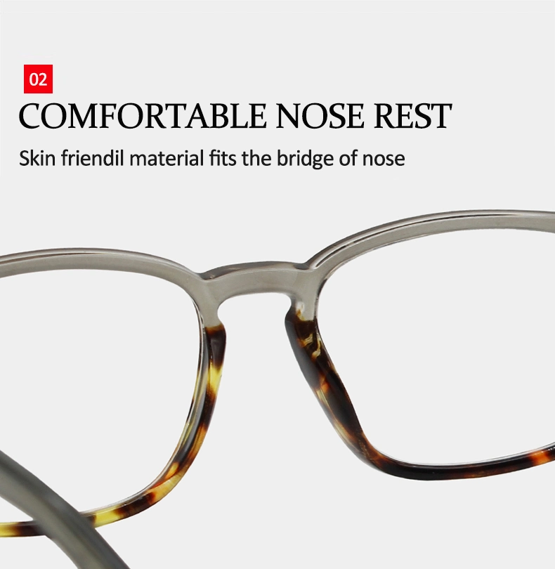 Hand Made Fashion Square Frame Reading Glasses Gradients PC Spring Hinge Reading Glass (WRP22008B)