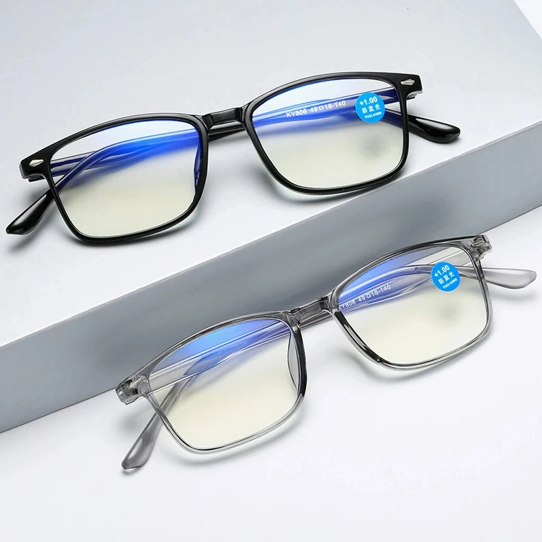 Wholesale Cheap Stock Classical Fashion Design Anti Blue Light Eyewear Optical Frame Tr90 Eyeglasses Frames Old Men or Women Reading Glasses