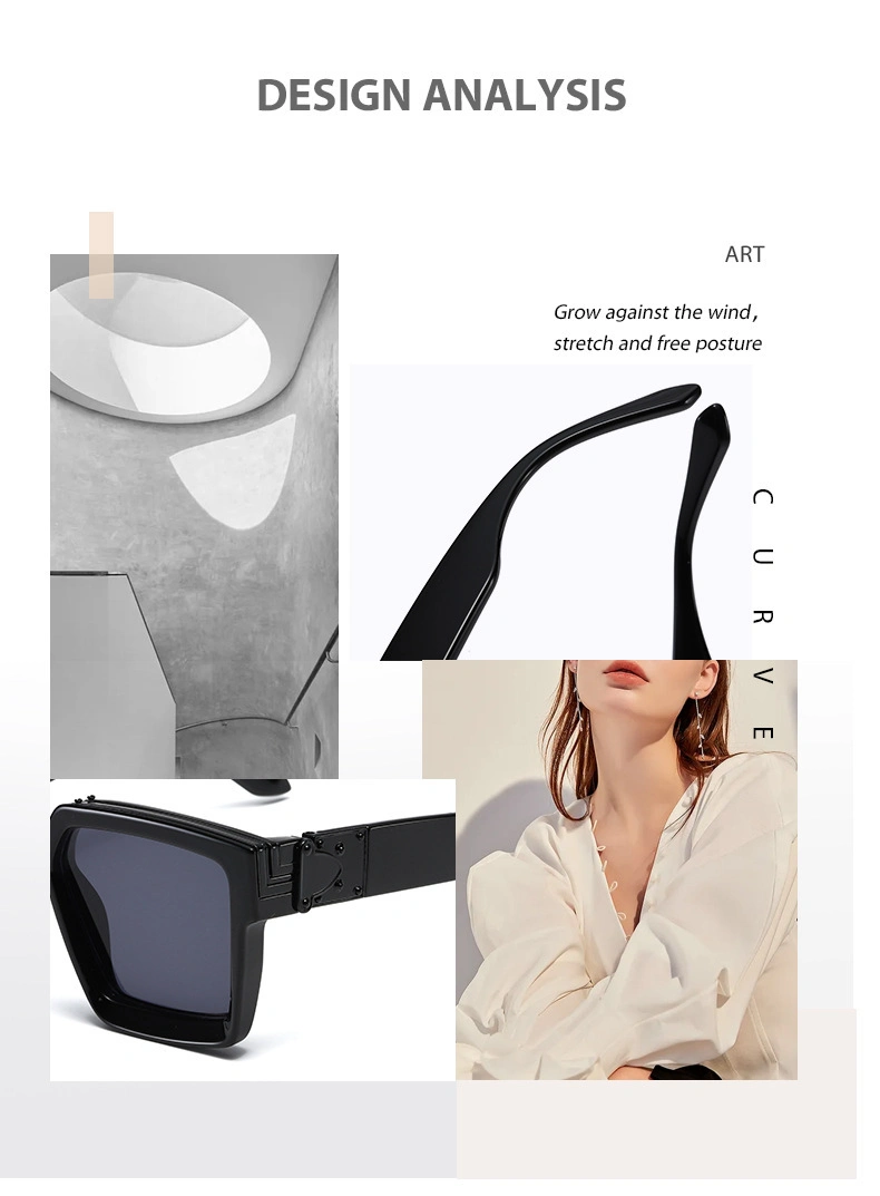 2023 Luxury Newest Square Hot Fashion Brand Designer Millionaire PC CE FDA Mens Sol 2024 Women Wholesale Sun Glasses Sunglasses