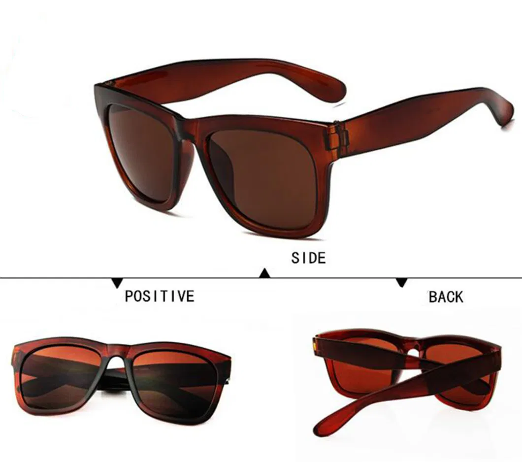 Unisex Oversize Plastic Sunglasses Polarized Square Thick Eye Glasses Wyz12956