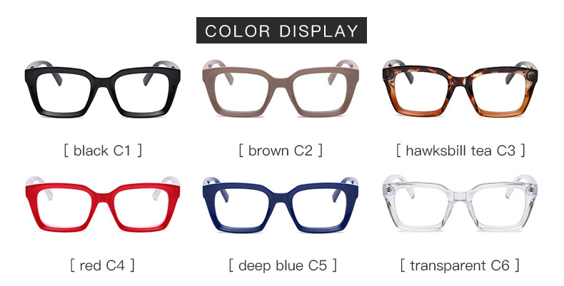 Optical Glasses Chinese Manufacture Best Price Retro Classical Young Ladies Anti Blue Light Lenses Unisex Square Plastic Frame Reading Glasses