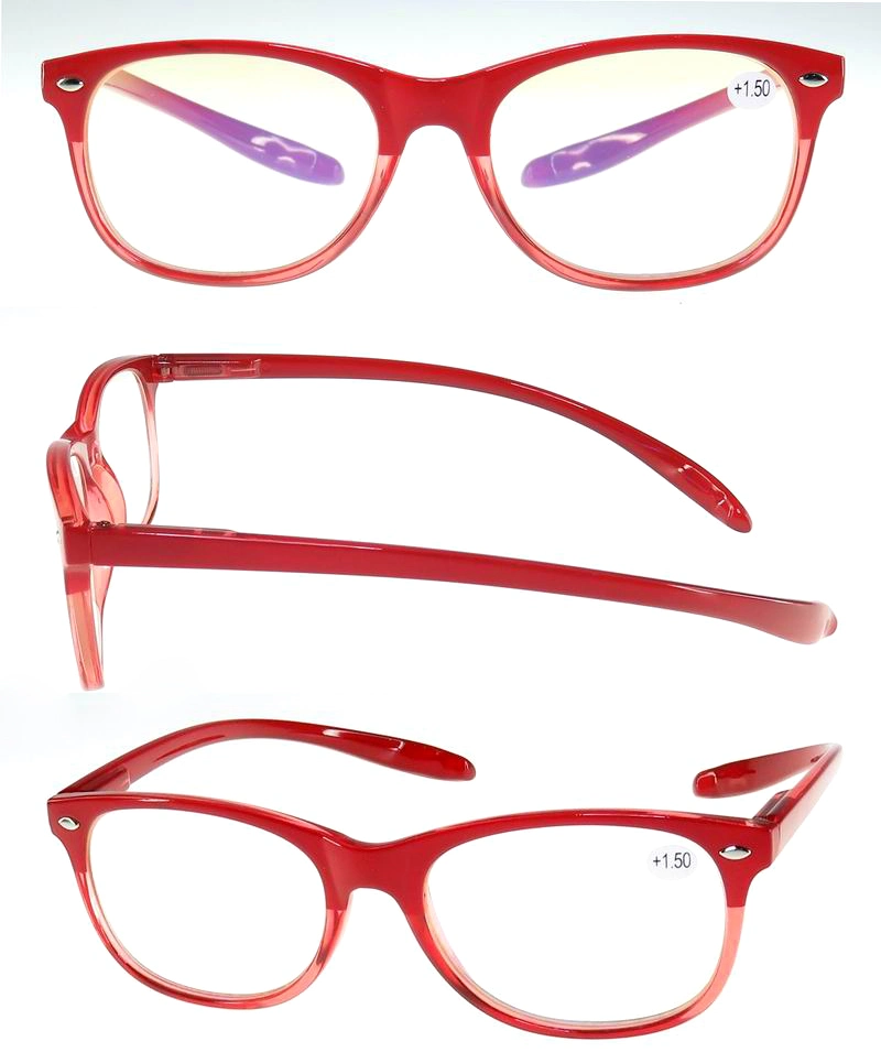 Fashionable Wine Red Plastic Reading Glasses Promotion Unsex Casual Reading Glasses