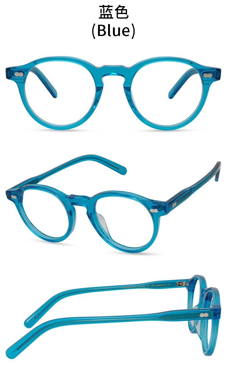 2023 New Retro Round Frame Glasses Anti Blue Light Optical Frame Fashion Designer Computer Glasses Men&prime;s and Women&prime;s Games
