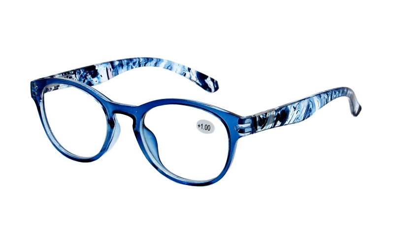 Colorful Square Round Pattern Frame Spring Hinge Thin Temples Reading Glasses