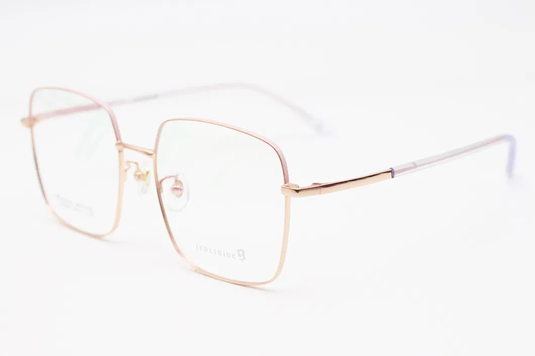 Popular Square Alloy Frames Rose Gold Eyeglasses Optical Glasses