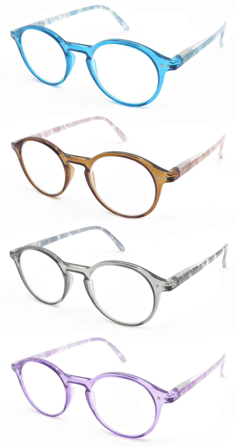 Ultra-Thin New Round Vintage Blue Light Blocking Reading Glasses