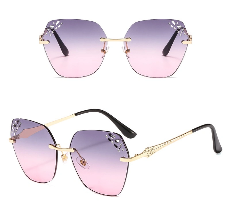 Alloy Oversized Vintage Brand Sexy Women Fashionable Sunglasses 2020