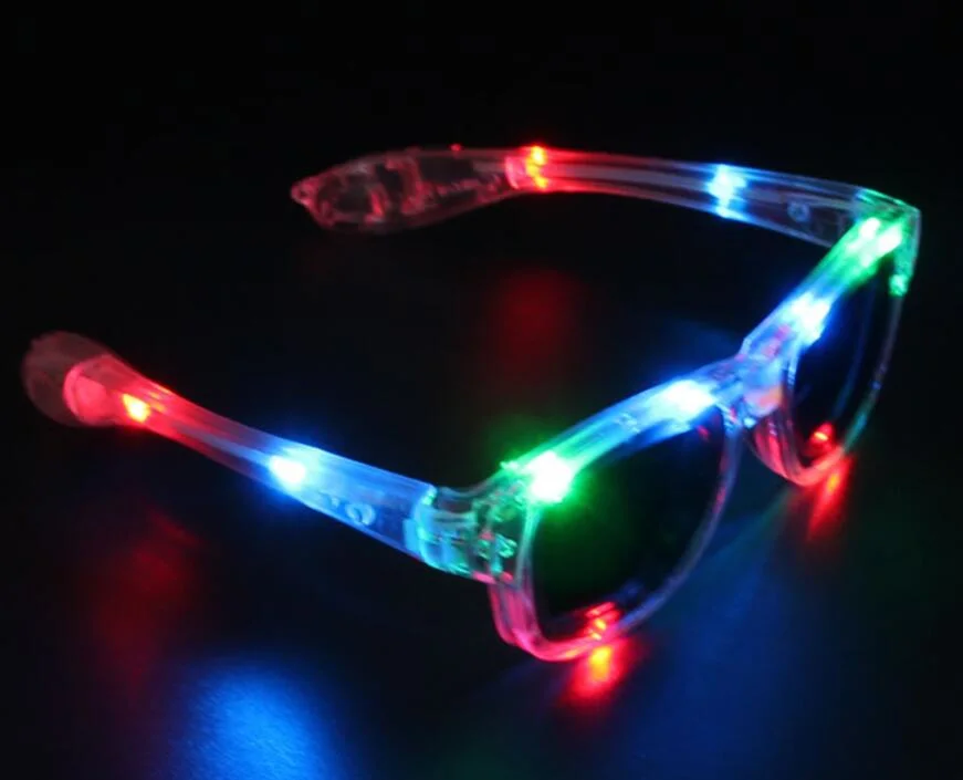 Party Supplier RGB Color Change LED Glasses Party Sunglasses Glow Eyewear Illuminate Sunglasses