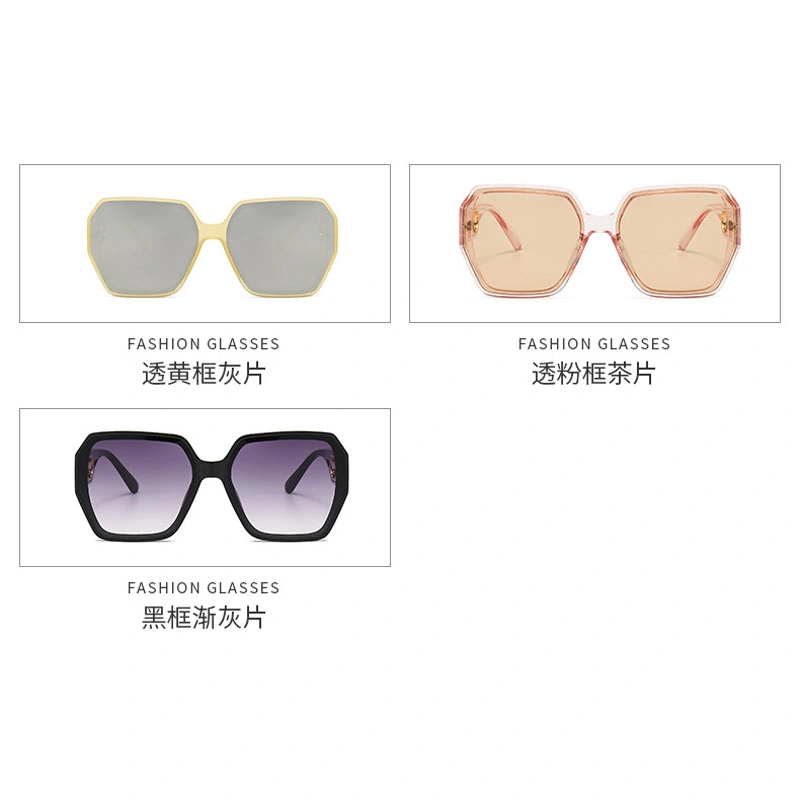 Street Shot Retro Trend Large Frame Sun Glasses Women&prime;s Travel UV Protection Men&prime;s Driving Sunglasses (CFEGS-043)