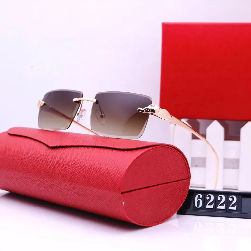 Rimless Sunglasses Women Optical Sunglass 2023 Luxury Designer HD Gradual Lens Sun Glasses Men