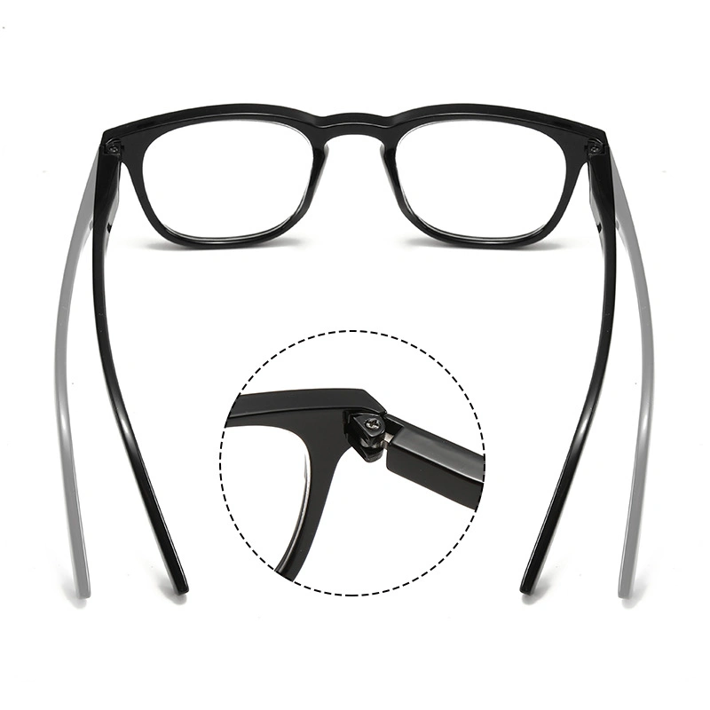 New Popular PC Large Frames Spring Leg Vintage Riveted Eyewear Fashion Designer Custom Logo Women Men Reading Glasses