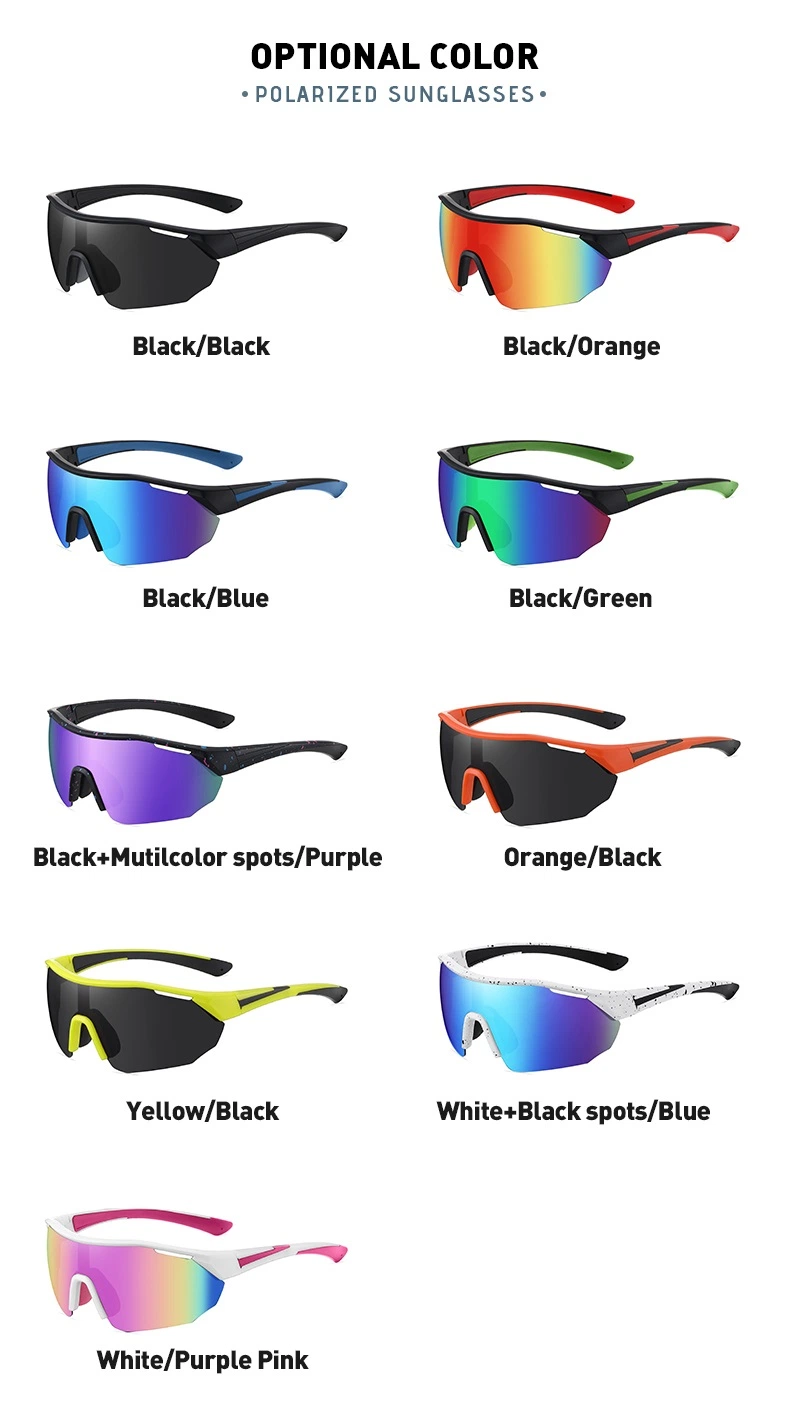 2024 Cost-Effective Cycling Sunglasses Outdoor Bicycle Brand Custom Logo Driving Running UV400 Windproof PC Sport Sunglasses