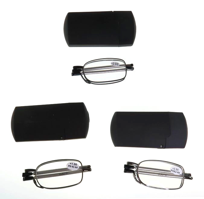 Pocket with Case Metal Folding Reading Glasses for Reader