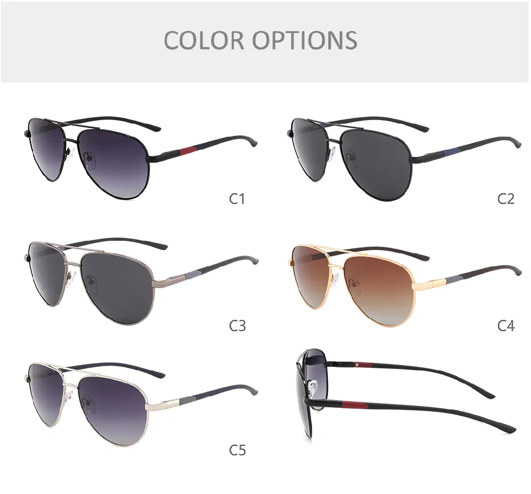 Manufacturing Aviation Retro Personalized Polarized Tac Metal Shades Sunglasses