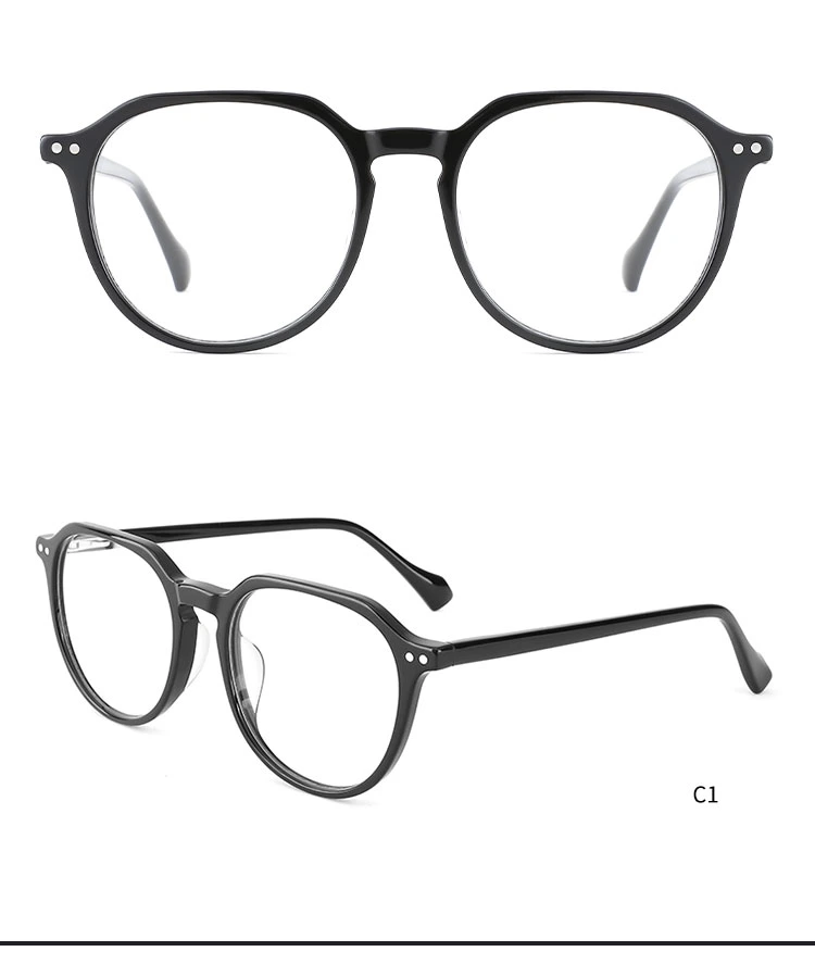 Polygon Plastic Frame Optical Glasses for Man Ladies