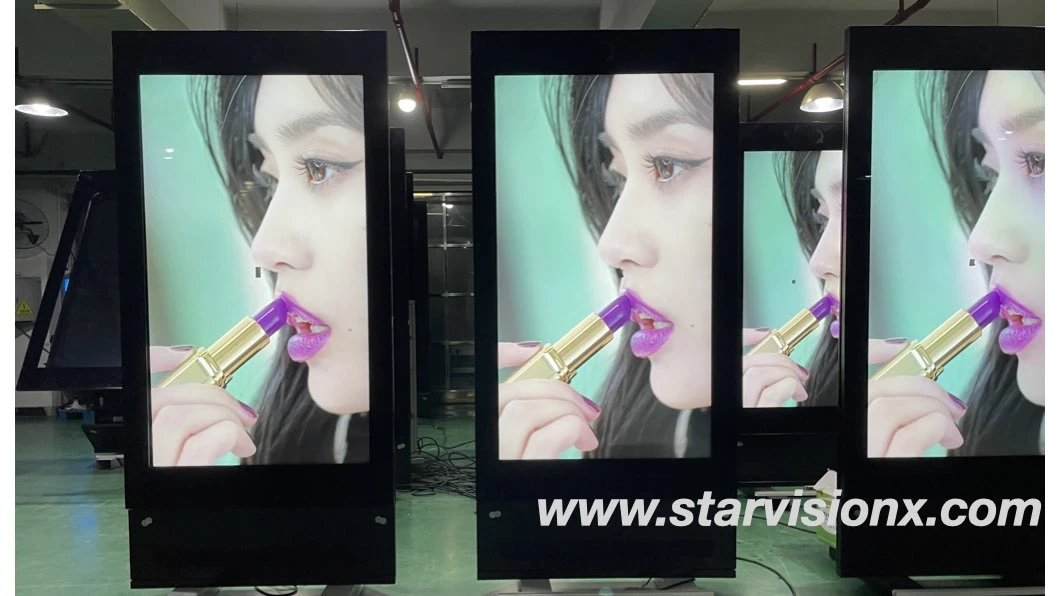 Advertising Display Outdoor LCD Digital Signage Totem with Ar Coating for Airport