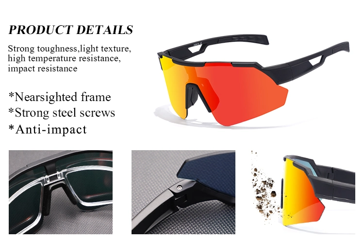 UV400 Cycling Glasses Windproof Driving Sport Sunglasses Custom Logo