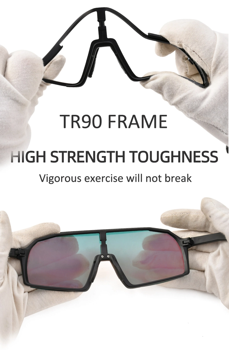 Tr90 Frame Outdoor Hiking Shades Youth Anti Glare Cycling Sport Sunglasses