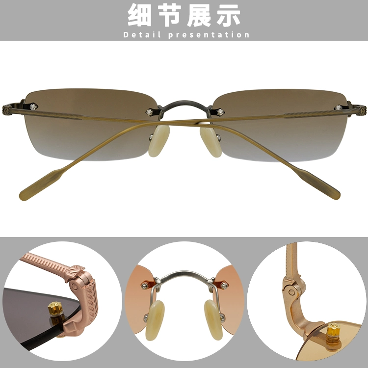 Fashionable and Trendy Nylon Lenses Without Borders, Unisex Men&prime;s and Women&prime;s New Sunglasses