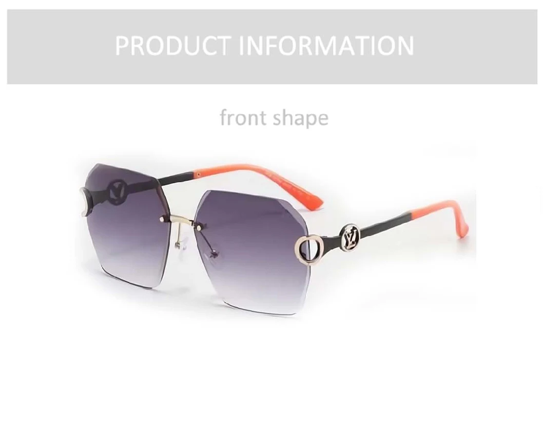 Gd Brand Design Frimless Sunglasses New Fashion Metal Sunglasses Trendy Custom Logo Men Metal Sunglasses