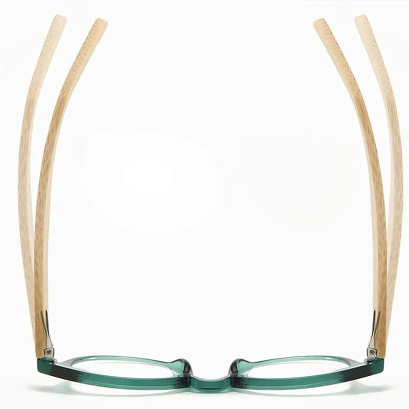 New Natural Bamboo Legs Anti-Blue Light Easy Carrying Spring Hing Reading Glasses