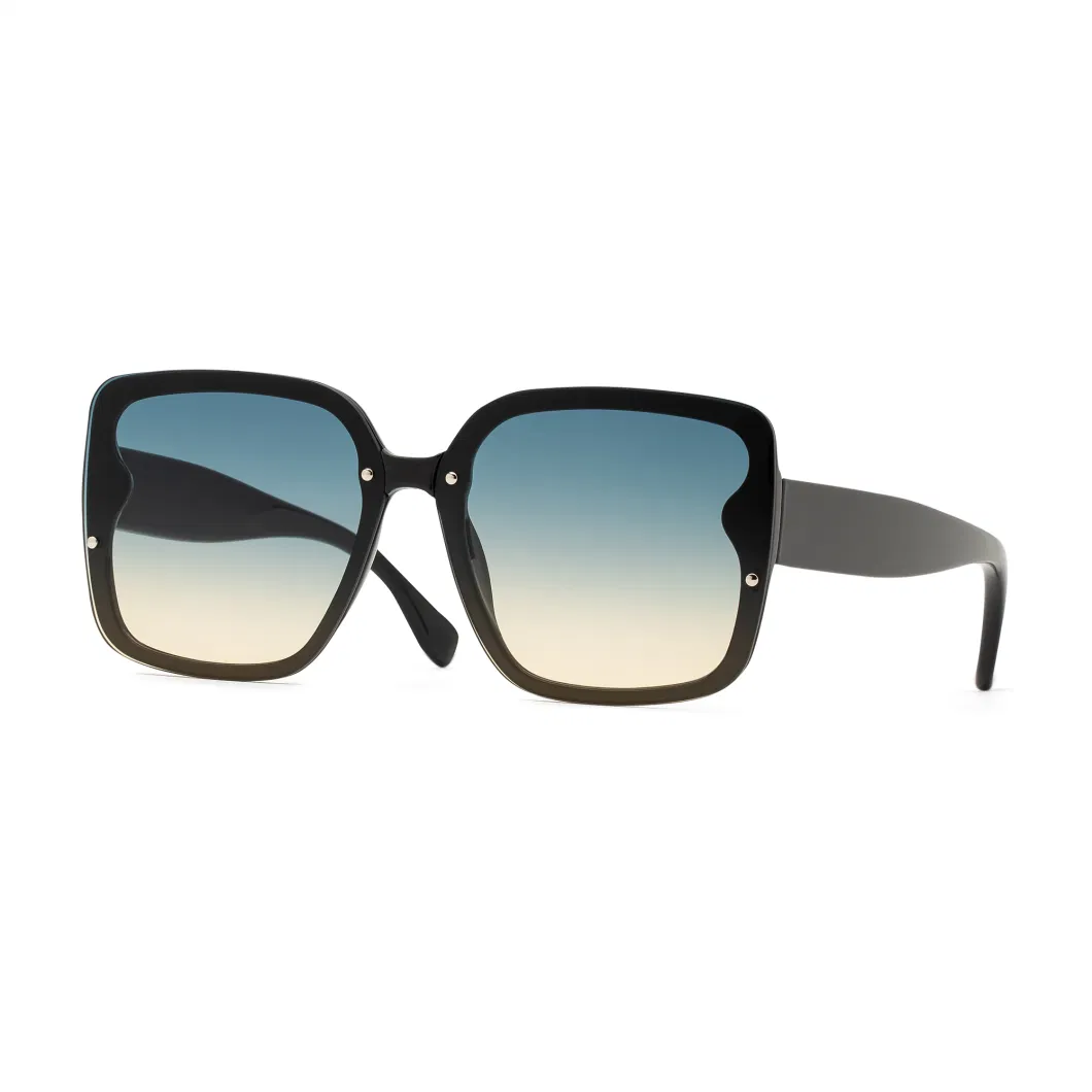 Gradient Lens Oversized Suqare Frame Eyewear Manufacturier PC Polarized Designer Sunglasses UV400