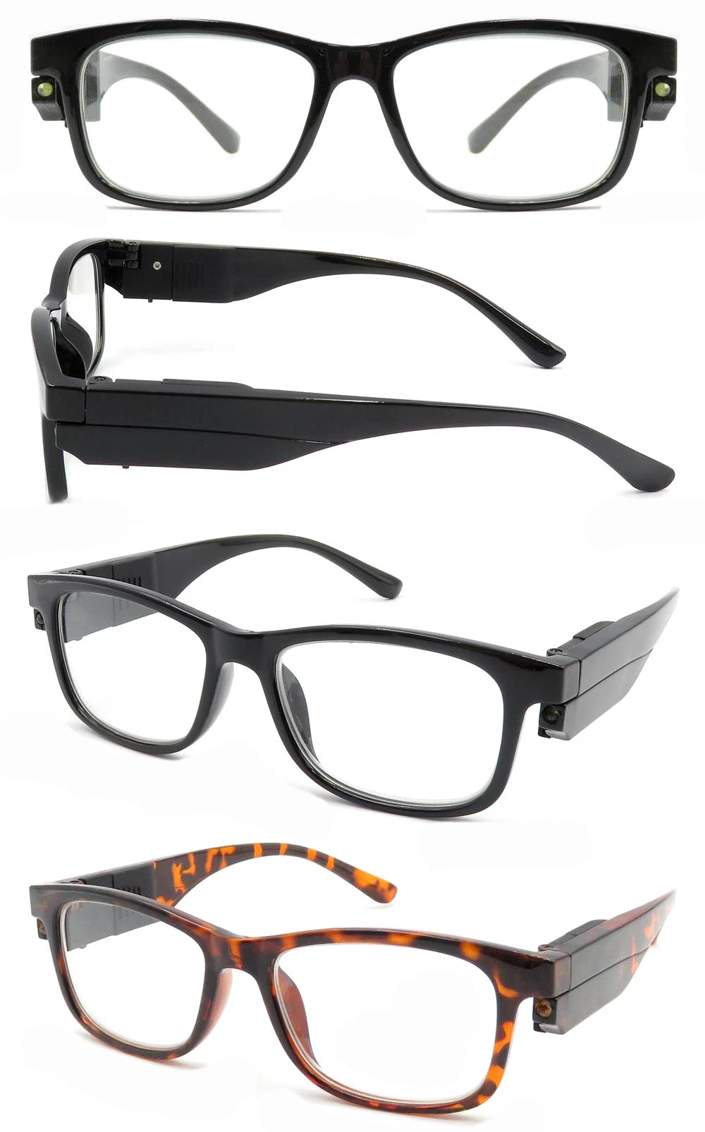 High Quality LED PC Frames Presbyopic Glasses Reading Glasses with LED Light