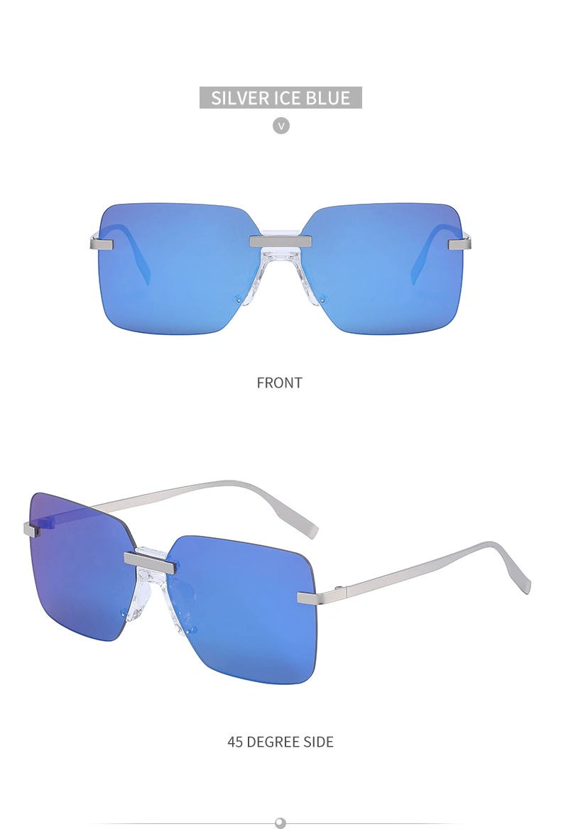 Ready to Ship Women Men Hot Selling Sun Glasses Square UV400 Lenses Luxury Metal Trendy Fashion Sunglasses
