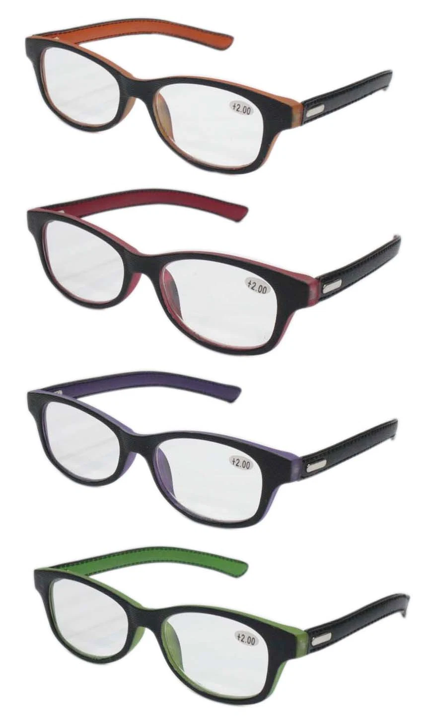 Fashion Colorful Plastic Frame Reading Glasses