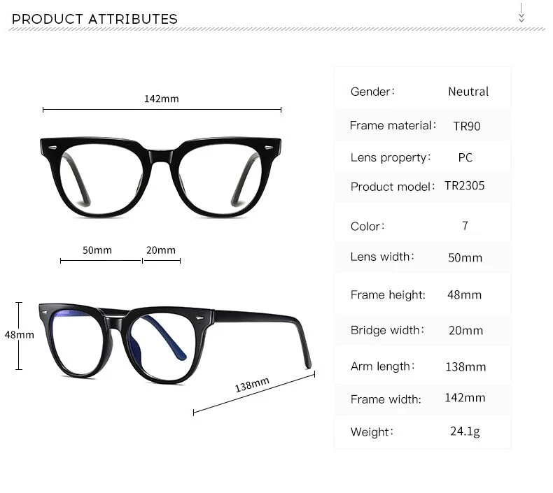 Women Anti Blue Light Cat Eye Frame Wholesale Women Eyeglasses New Design Tr90 Optical Frames Gaming Computer Glasses