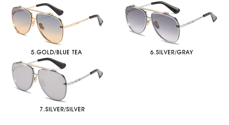 Wholesale Customized UV400 Metal Double Beam Sunscreen Men&prime;s and Women&prime;s Fashion Sunglasses