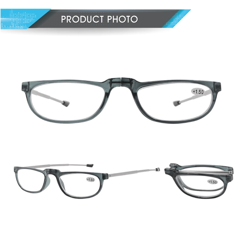 Pilot Optics Foldable Rectangle Stylish Tr90 with Metal Folding Flat Top Reading Glasses