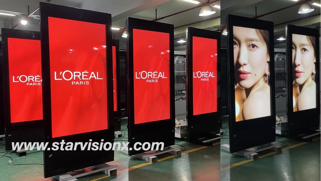 Waterproof Advertising Kiosk Double Sided Outdoor LCD Display Digital Signage for Airport