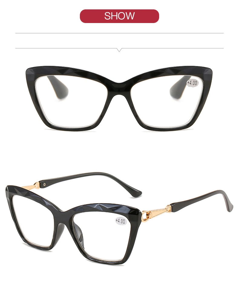 Ready to Ship Hot Selling Fashion Style Retro Design Cat Eye Eyewear Frame Women Colorful Reading Glasses